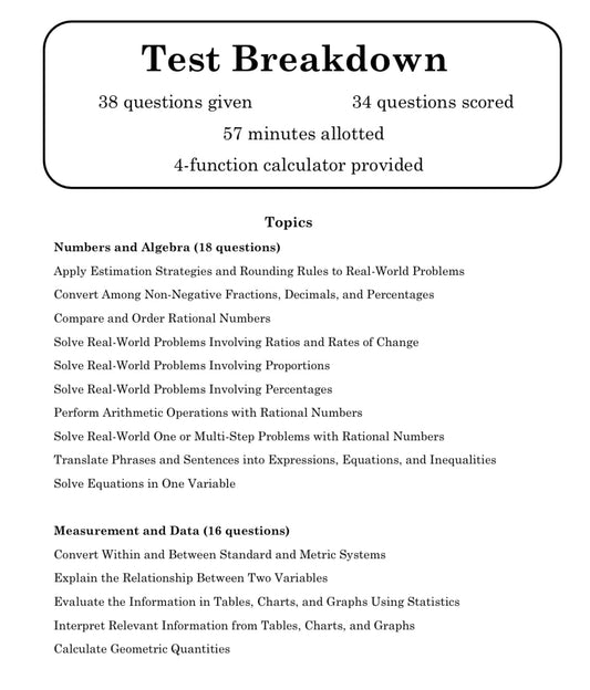 TEAS 7 Math Breakdown 2025 - What to expect on the exam